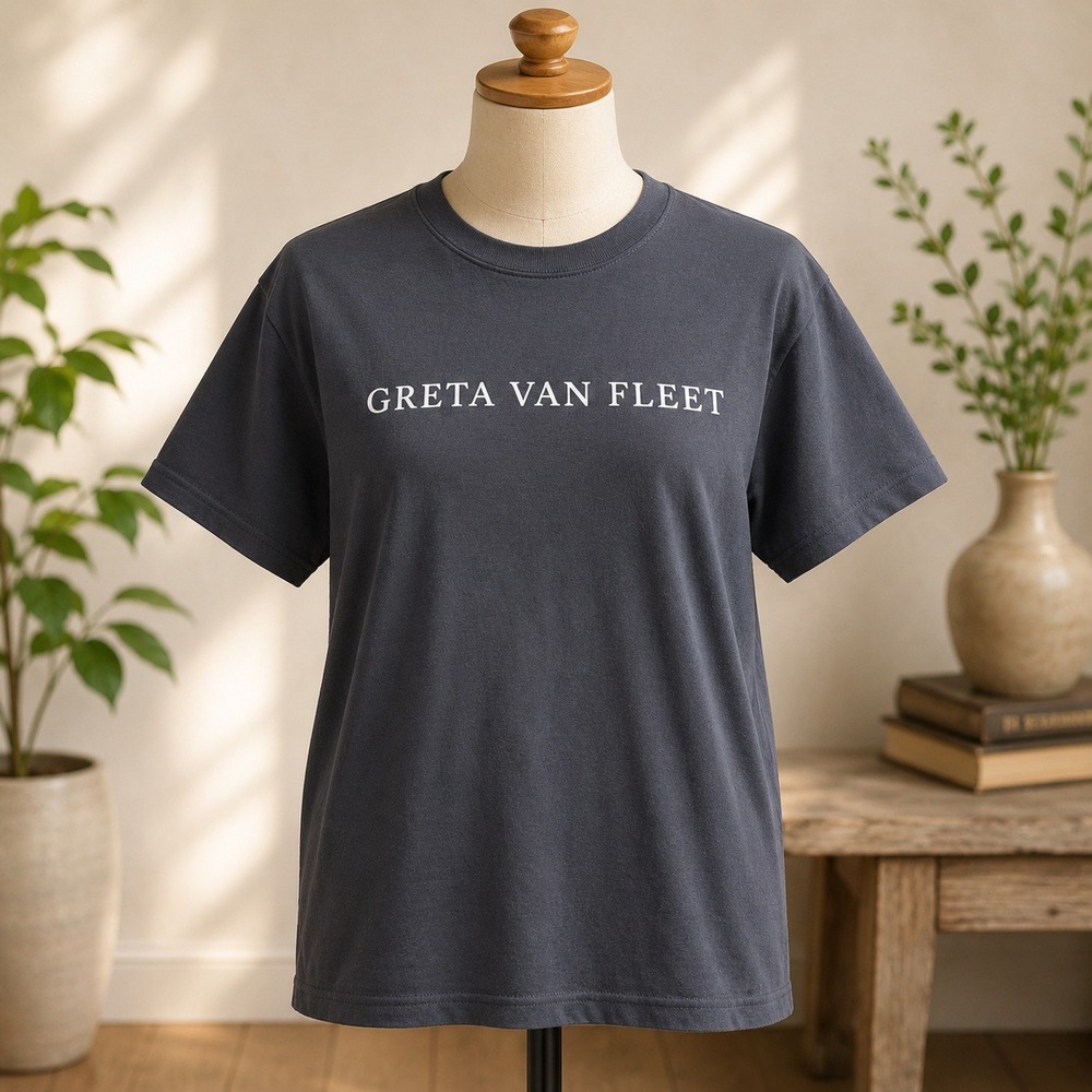 Greta Van Fleet Band‎ T-Shirt Mens Large Black Graphic Photo Back Tour Tee